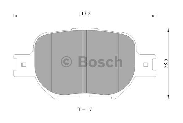 Bosch 0 986 AB2 380 Brake Pad Set, disc brake 0986AB2380