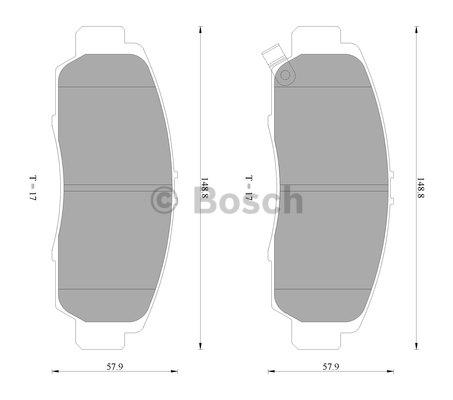 Bosch 0 986 AB2 381 Brake Pad Set, disc brake 0986AB2381