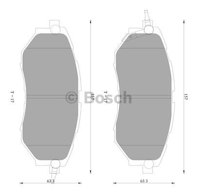 Bosch 0 986 AB2 393 Brake Pad Set, disc brake 0986AB2393