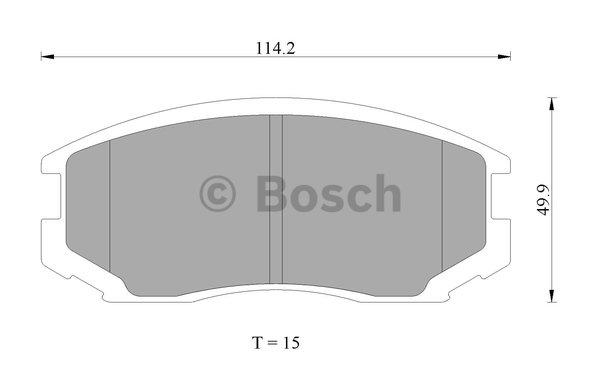 Bosch 0 986 AB2 407 Brake Pad Set, disc brake 0986AB2407