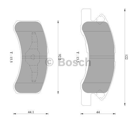 Bosch 0 986 AB2 417 Brake Pad Set, disc brake 0986AB2417