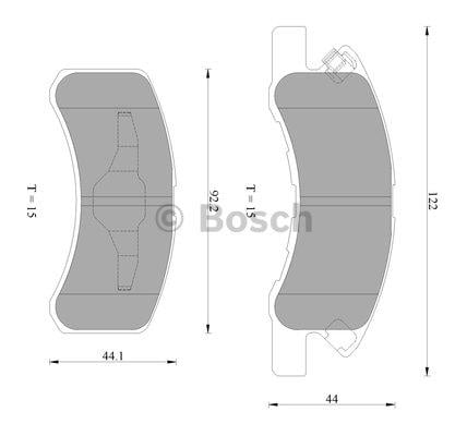 Bosch 0 986 AB2 421 Brake Pad Set, disc brake 0986AB2421