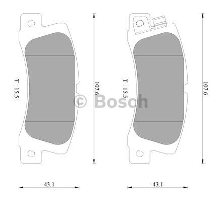 Bosch 0 986 AB2 429 Brake Pad Set, disc brake 0986AB2429