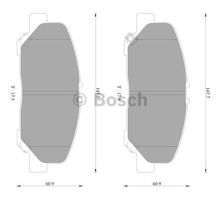 Bosch 0 986 AB2 448 Brake Pad Set, disc brake 0986AB2448