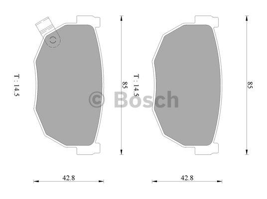 Bosch 0 986 AB2 451 Brake Pad Set, disc brake 0986AB2451