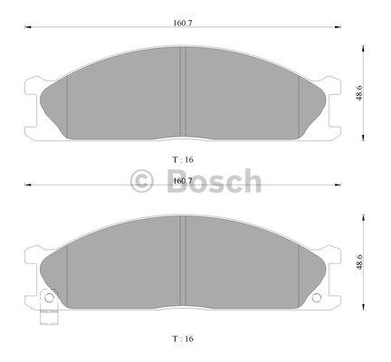 Bosch 0 986 AB2 467 Brake Pad Set, disc brake 0986AB2467