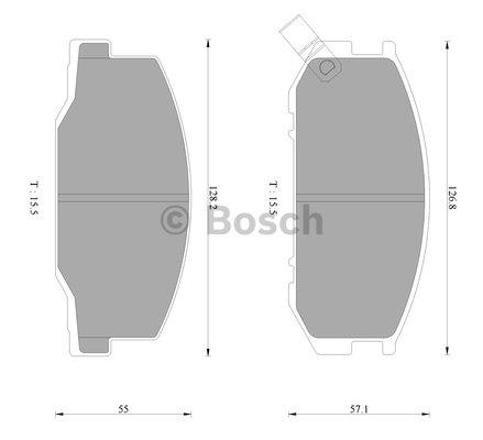Bosch 0 986 AB2 471 Brake Pad Set, disc brake 0986AB2471