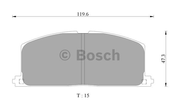 Bosch 0 986 AB2 491 Brake Pad Set, disc brake 0986AB2491