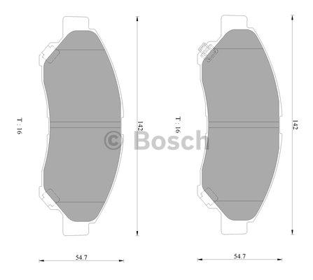 Bosch 0 986 AB2 493 Brake Pad Set, disc brake 0986AB2493