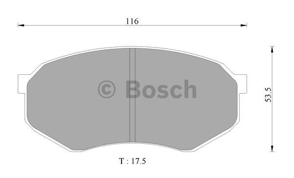 Bosch 0 986 AB2 497 Brake Pad Set, disc brake 0986AB2497