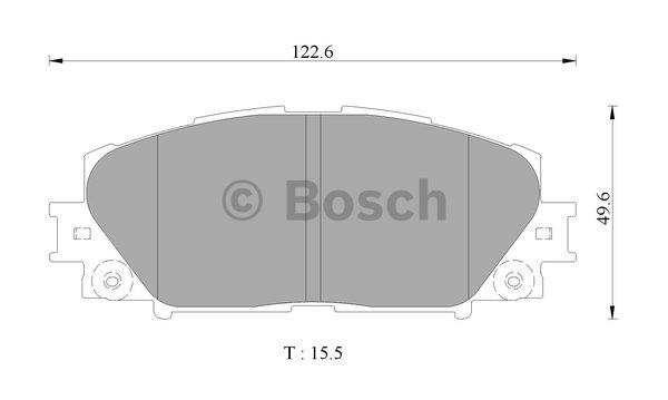 Bosch 0 986 AB2 500 Brake Pad Set, disc brake 0986AB2500