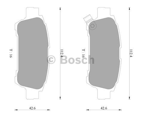 Bosch 0 986 AB2 673 Brake Pad Set, disc brake 0986AB2673