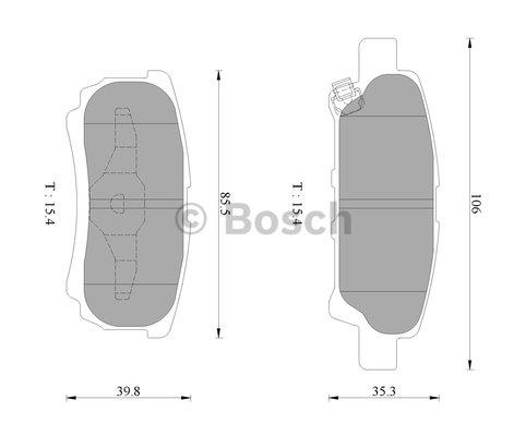 Bosch 0 986 AB2 754 Brake Pad Set, disc brake 0986AB2754