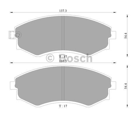 Bosch 0 986 AB3 027 Brake Pad Set, disc brake 0986AB3027