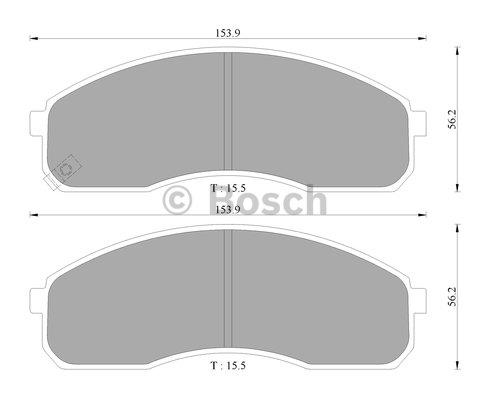 Bosch 0 986 AB3 029 Brake Pad Set, disc brake 0986AB3029