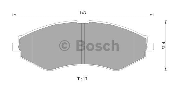 Bosch 0 986 AB3 032 Brake Pad Set, disc brake 0986AB3032