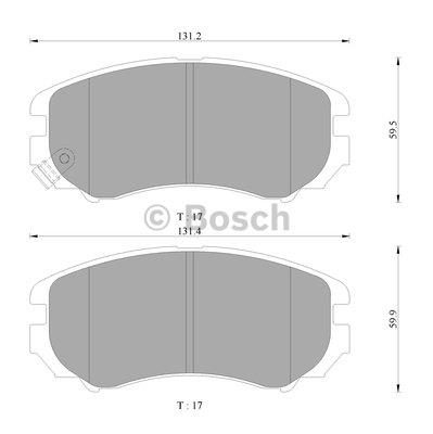 Bosch 0 986 AB3 039 Brake Pad Set, disc brake 0986AB3039