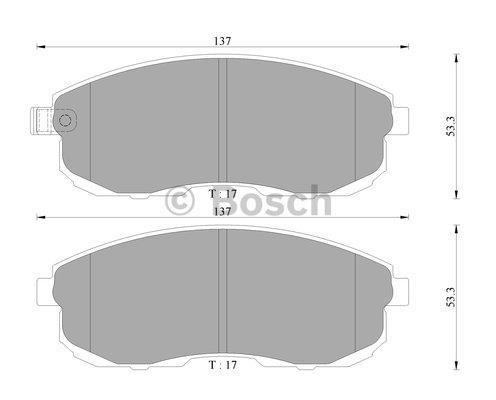 Bosch 0 986 AB3 043 Brake Pad Set, disc brake 0986AB3043