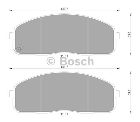 Bosch 0 986 AB3 047 Brake Pad Set, disc brake 0986AB3047