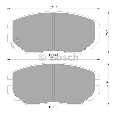 Bosch 0 986 AB3 054 Brake Pad Set, disc brake 0986AB3054