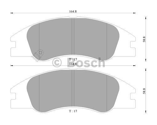 Bosch 0 986 AB3 058 Brake Pad Set, disc brake 0986AB3058
