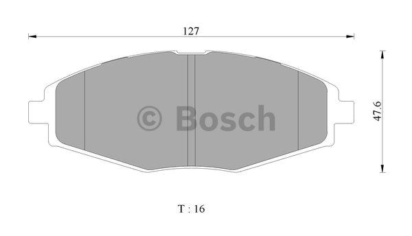Bosch 0 986 AB3 060 Brake Pad Set, disc brake 0986AB3060