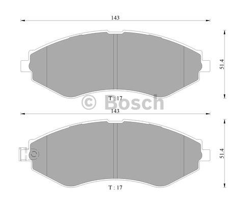 Bosch 0 986 AB3 061 Brake Pad Set, disc brake 0986AB3061