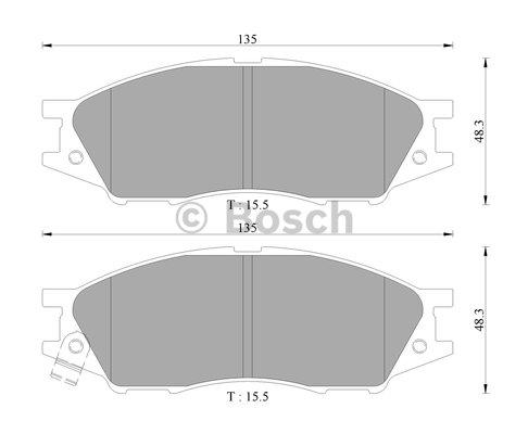 Bosch 0 986 AB3 062 Brake Pad Set, disc brake 0986AB3062