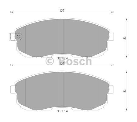 Bosch 0 986 AB3 063 Brake Pad Set, disc brake 0986AB3063