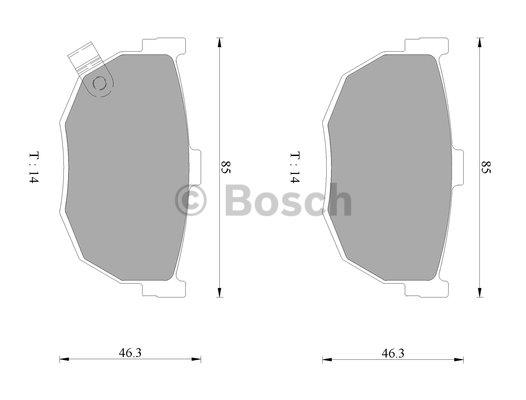 Bosch 0 986 AB3 064 Brake Pad Set, disc brake 0986AB3064