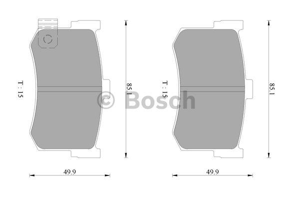 Bosch 0 986 AB3 065 Brake Pad Set, disc brake 0986AB3065