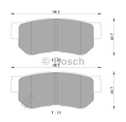 Bosch 0 986 AB3 066 Brake Pad Set, disc brake 0986AB3066