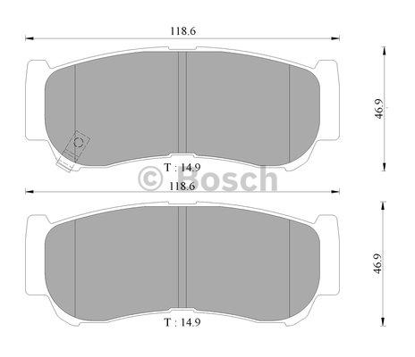 Bosch 0 986 AB3 067 Brake Pad Set, disc brake 0986AB3067