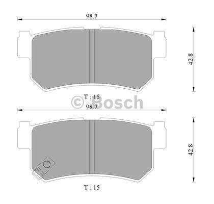 Bosch 0 986 AB3 073 Brake Pad Set, disc brake 0986AB3073