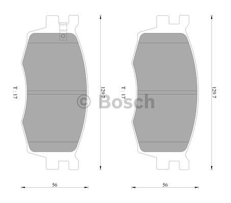 Bosch 0 986 AB3 077 Brake Pad Set, disc brake 0986AB3077
