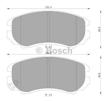 Bosch 0 986 AB3 087 Brake Pad Set, disc brake 0986AB3087
