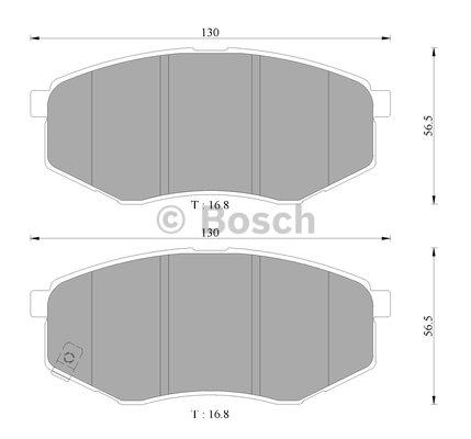 Bosch 0 986 AB3 090 Brake Pad Set, disc brake 0986AB3090