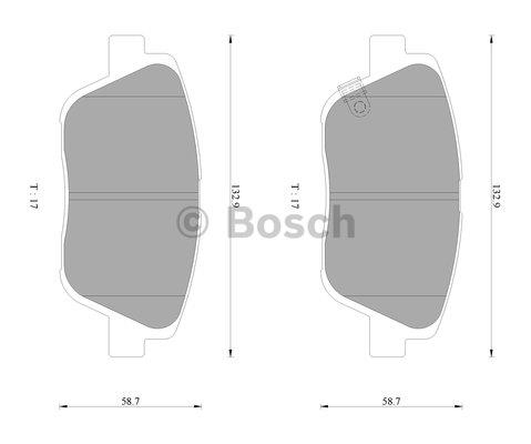 Bosch 0 986 AB3 093 Brake Pad Set, disc brake 0986AB3093