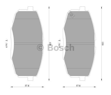 Bosch 0 986 AB3 094 Brake Pad Set, disc brake 0986AB3094