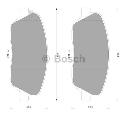 Bosch 0 986 AB3 097 Brake Pad Set, disc brake 0986AB3097