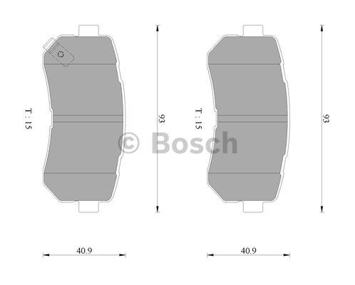 Bosch 0 986 AB3 099 Brake Pad Set, disc brake 0986AB3099