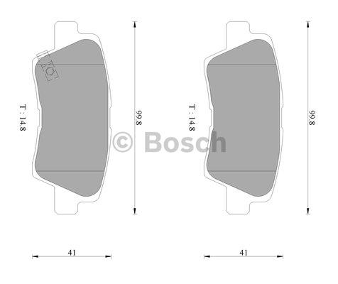 Bosch 0 986 AB3 100 Brake Pad Set, disc brake 0986AB3100