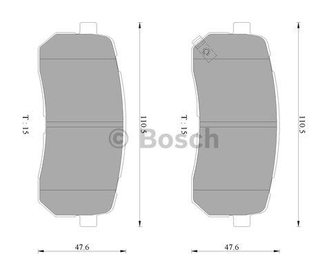 Bosch 0 986 AB3 101 Brake Pad Set, disc brake 0986AB3101