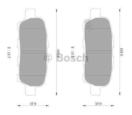 Bosch 0 986 AB3 104 Brake Pad Set, disc brake 0986AB3104