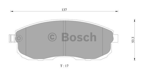 Bosch 0 986 AB3 120 Brake Pad Set, disc brake 0986AB3120