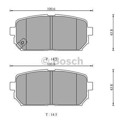Bosch 0 986 AB3 125 Brake Pad Set, disc brake 0986AB3125