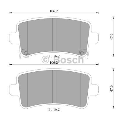 Bosch 0 986 AB3 126 Brake Pad Set, disc brake 0986AB3126