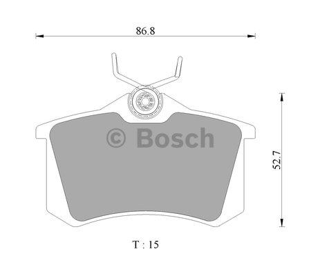 Bosch 0 986 AB3 129 Brake Pad Set, disc brake 0986AB3129