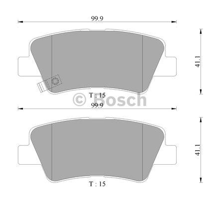 Bosch 0 986 AB3 133 Brake Pad Set, disc brake 0986AB3133