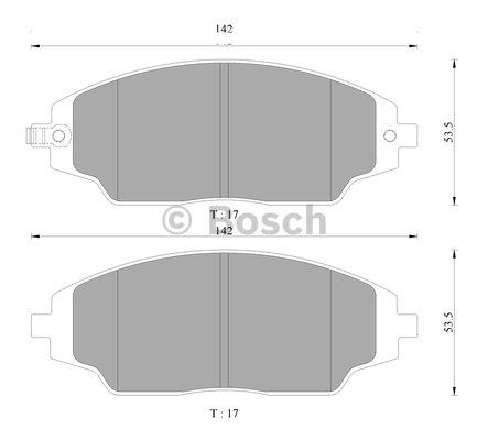Bosch 0 986 AB3 135 Brake Pad Set, disc brake 0986AB3135